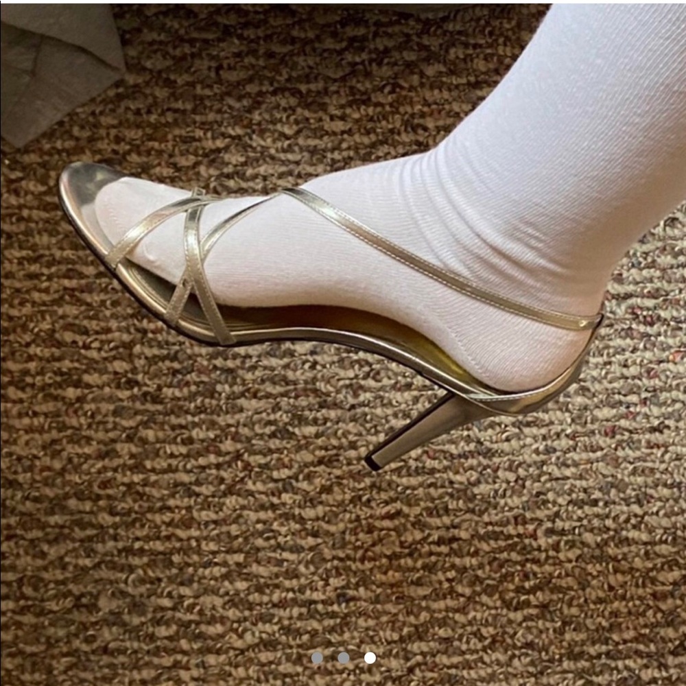 Silver straps heels!